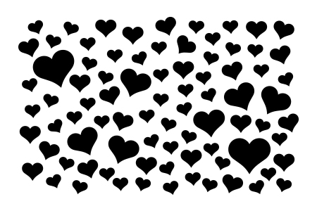 Heart Confetti Stencil-0