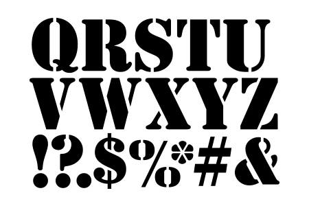 Stencil Letters & Numbers Stencil Kit-17281