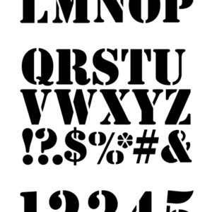 Stencil Letters & Numbers Stencil Kit-0