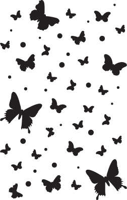 Butterfly Confetti Stencil-0