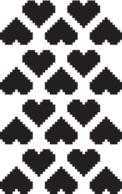 Pixelated Heart Stencil-0
