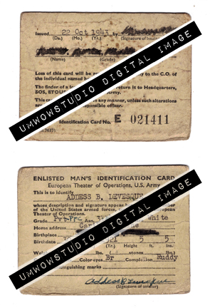 Enlisted Man's ID Card (Front & Back)-0