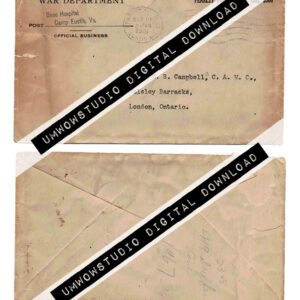War Department Envelope (Front & Back)-0