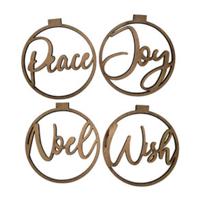 Peace, Joy, Wish, Noel Ornaments-0
