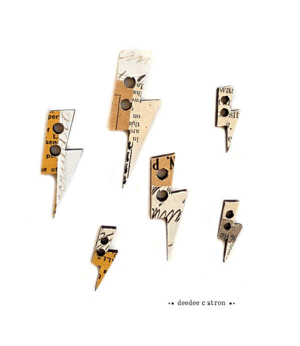 Collaged Buttons - LIGHTNING