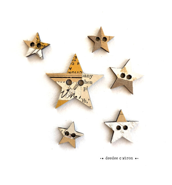 Collaged Buttons - STAR