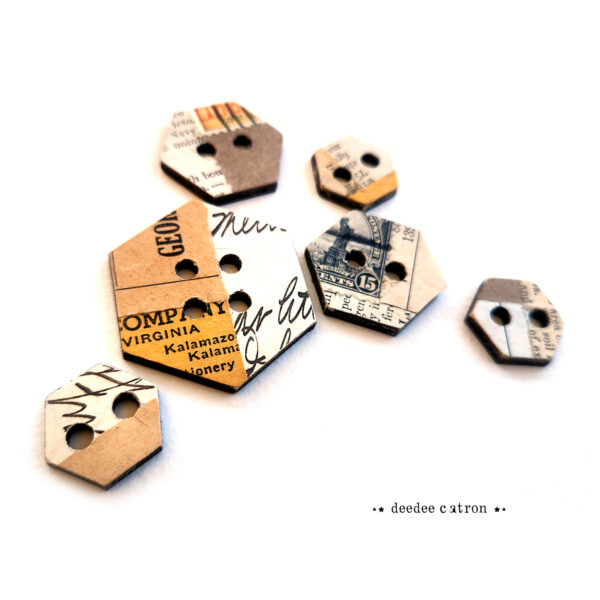 Collaged Buttons - HEXAGON - Image 2