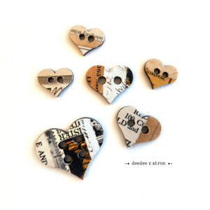 Collaged Buttons - HEART