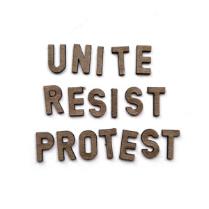 Unite Resist Protest Box font