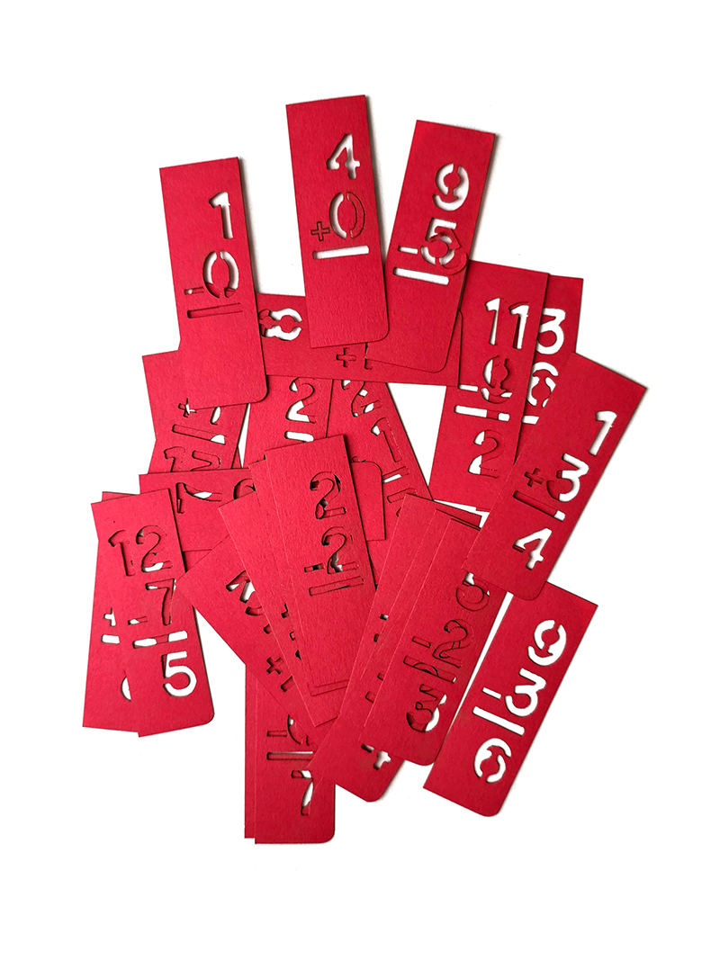 UmWOW Cuts – Mini Flashcard Stencils RED