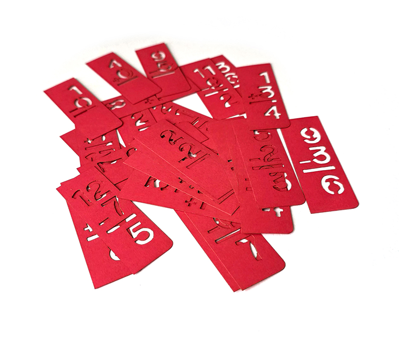 UmWOW Cuts – Mini Flashcard Stencils RED - Image 2