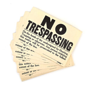 No Trespassing Sign