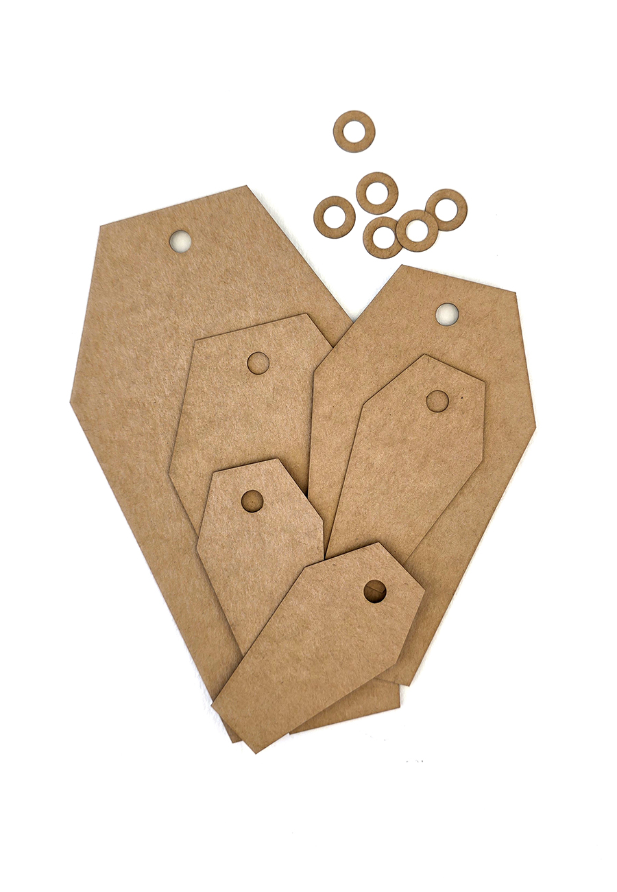 Kraft Tags : Coffin MIX