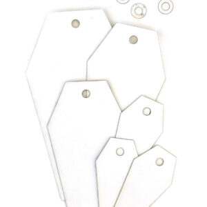 Watercolor Paper Tags : Coffin MIX