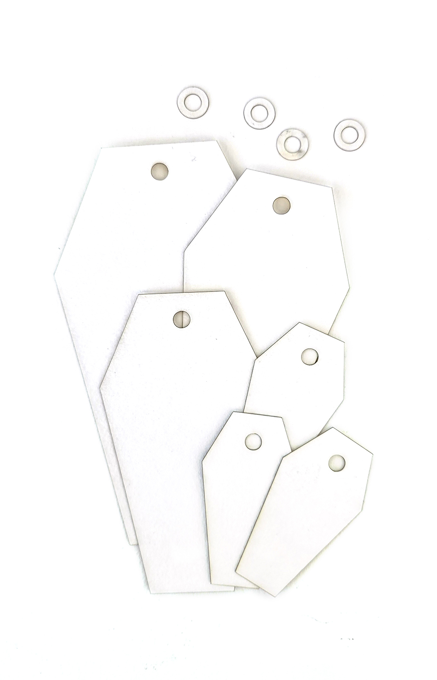 Watercolor Paper Tags : Coffin MIX